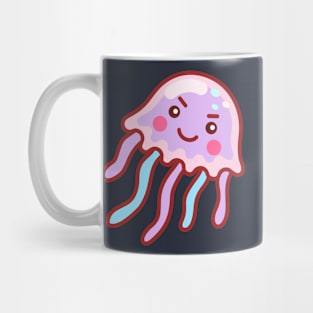 Evil Cotton Candy Jellyfish Minimal Mug